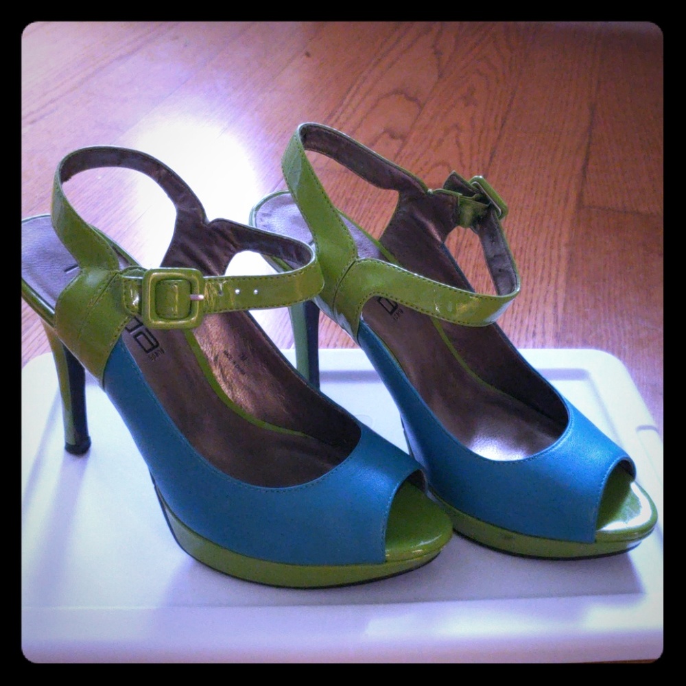 Moda Spana High Heels- Green, Teal